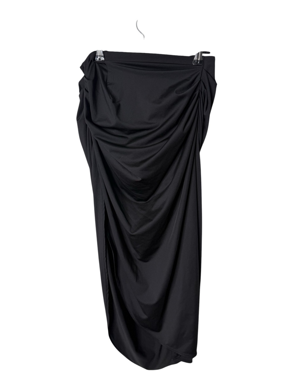 Halara Black XS Regular Draped Midi Skirt